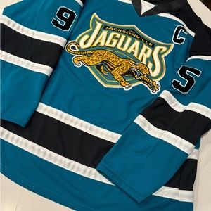 Brand New Jacksonville Jaguars Hockey Jersey size large!! Never worn!